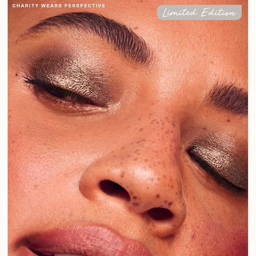 Rare Beauty Selena’s Essential Eye Duo eyeshadow deep golden olive+ mascara